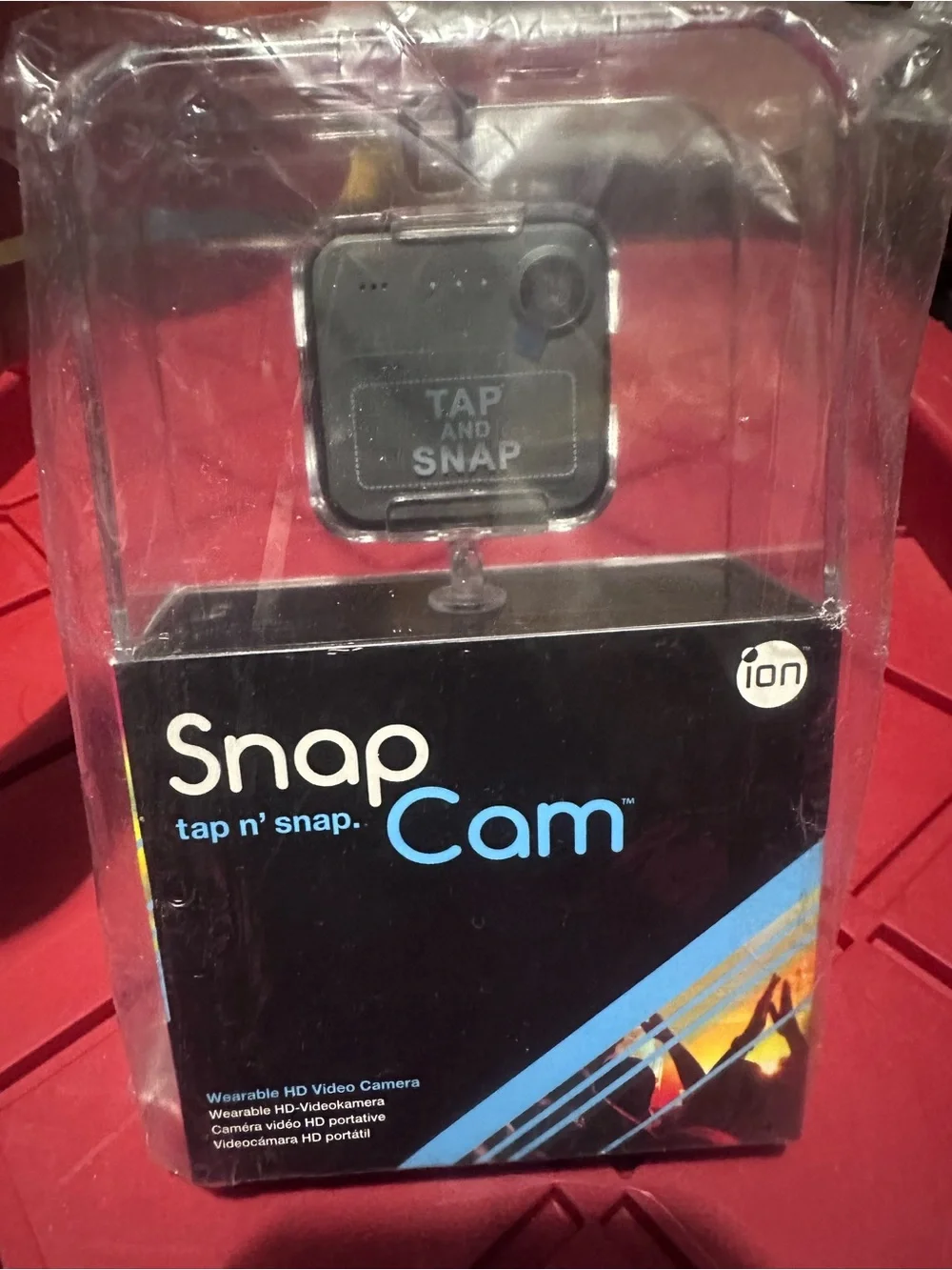 Snap Cam ✨🖤💙🤍 Ion Wearable Tap-and-Snap Camera - Black with Blue Accent